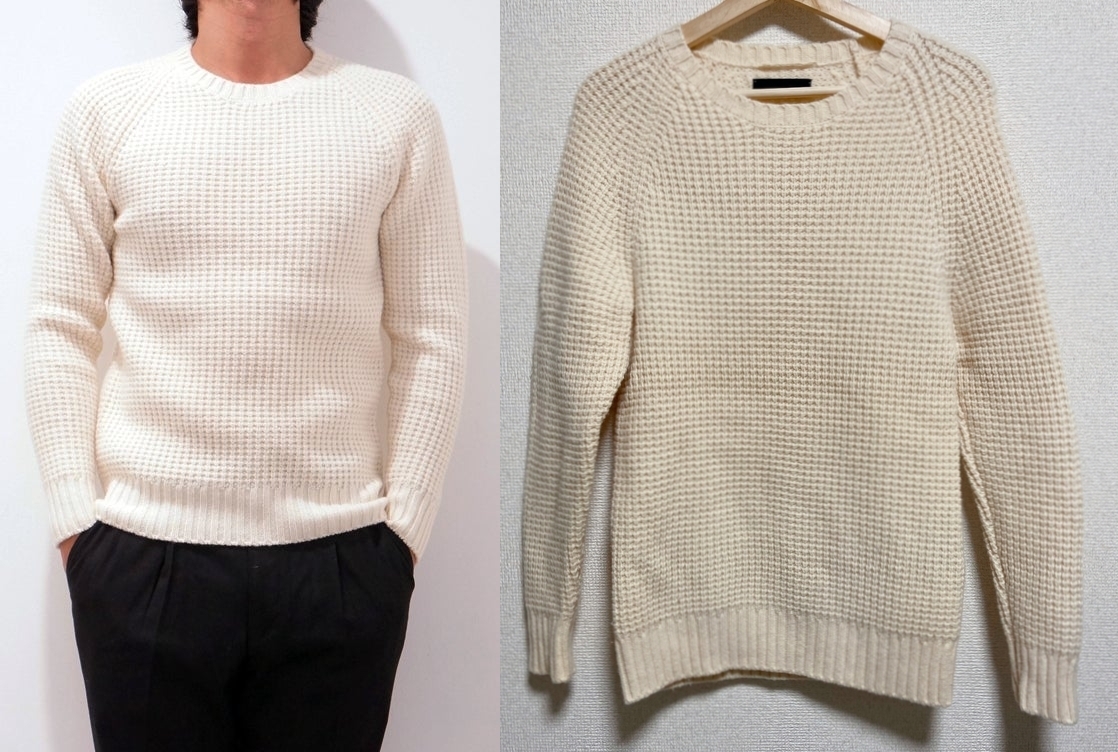 美品 junhashimoto ジュンハシモト POWDER C KNIT サイズ3 パウダー ニット jun hashimoto KNT1309001_画像1