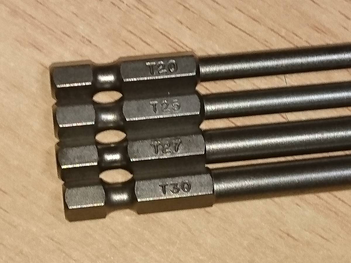 1/4Hex TORX パワー・ビット 4Pc USA_画像2