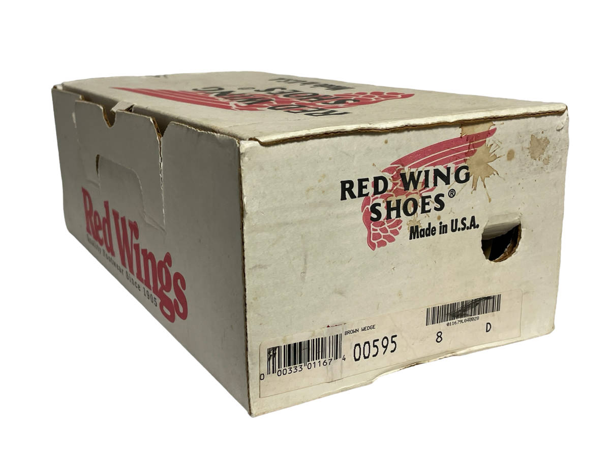 未使用品 8D RED WING レッドウイング 595 BROWN WEDGE チャッカブーツ 箱付き_画像8