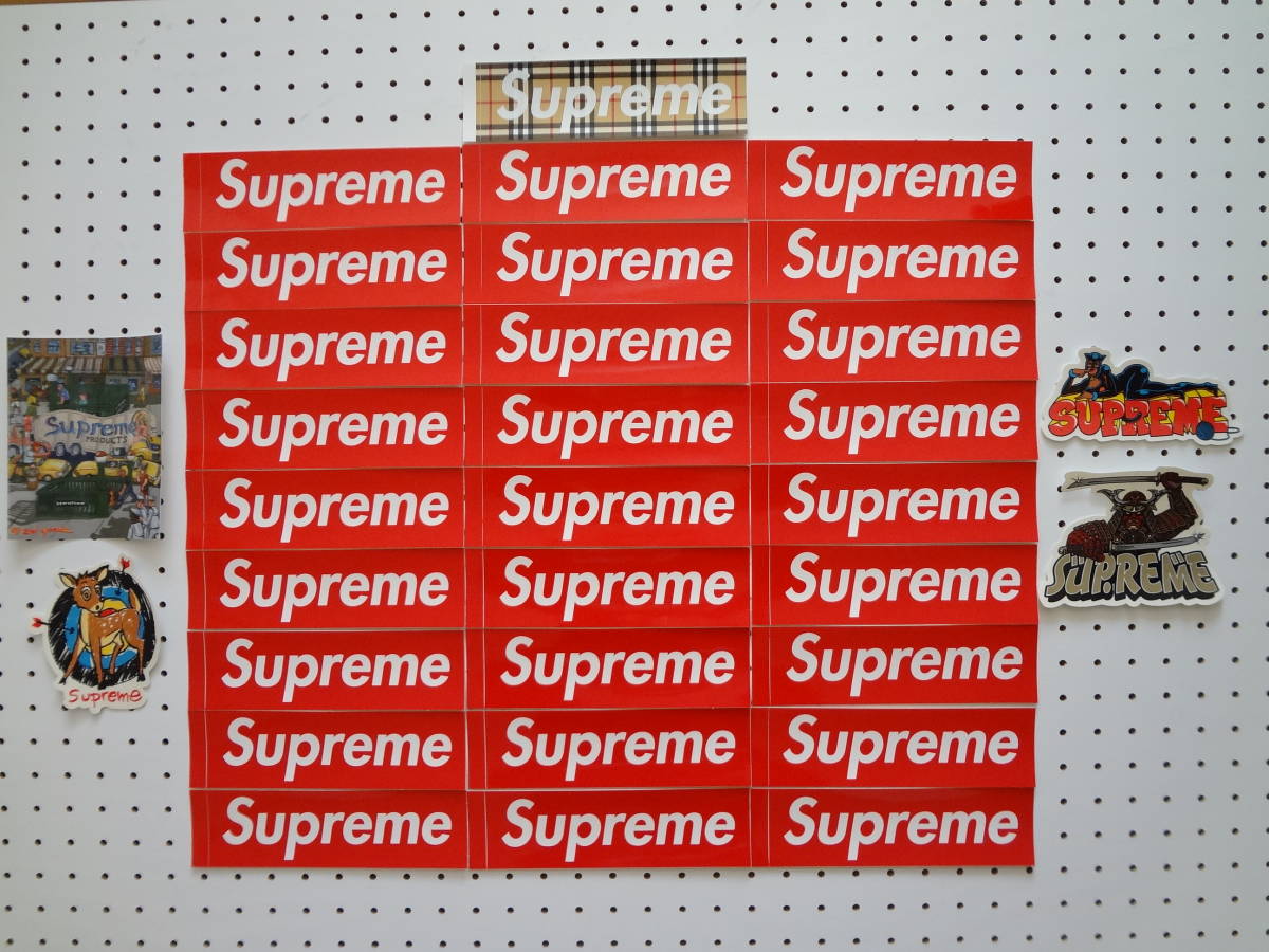 supreme シュプリーム ボックスロゴ ステッカー 5枚セット - スケート