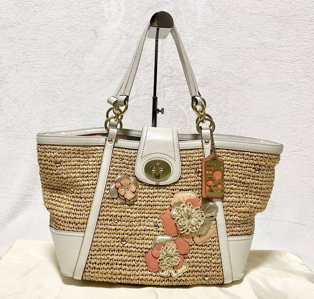 coach コーチ カゴバッグ トートバッグ19347 ターンロックA4サイズ可能 肩掛け可能