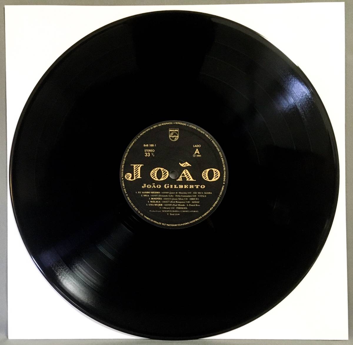 【良コンディション】Joao Gilberto / Joao 【1991年オリジナル】_画像5