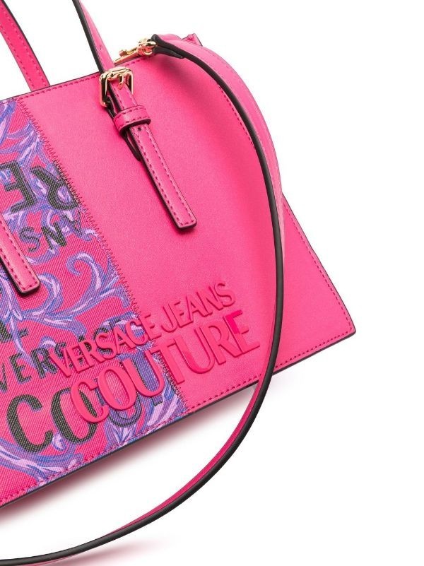 VERSACE JEANS COUTURE ヴェルサーチジーンズクチュール ハンドバッグ バロック ピンク_画像4