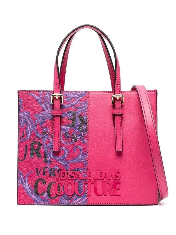 VERSACE JEANS COUTURE ヴェルサーチジーンズクチュール ハンドバッグ バロック ピンク Yahoo!フリマ（旧）のサムネイル