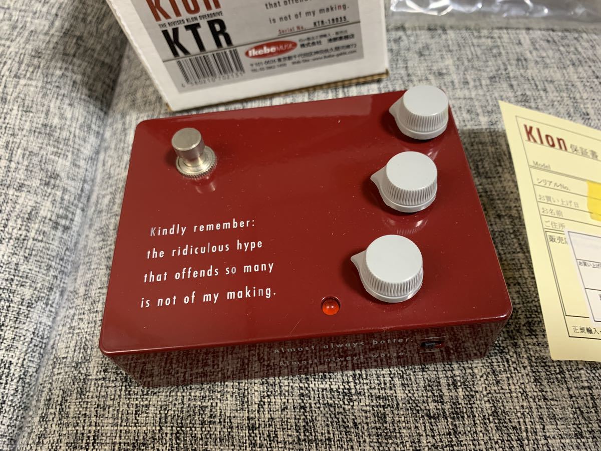 KLON KTR オーバードライブ ケンタウロス ワンオーナー 自宅使用のみ