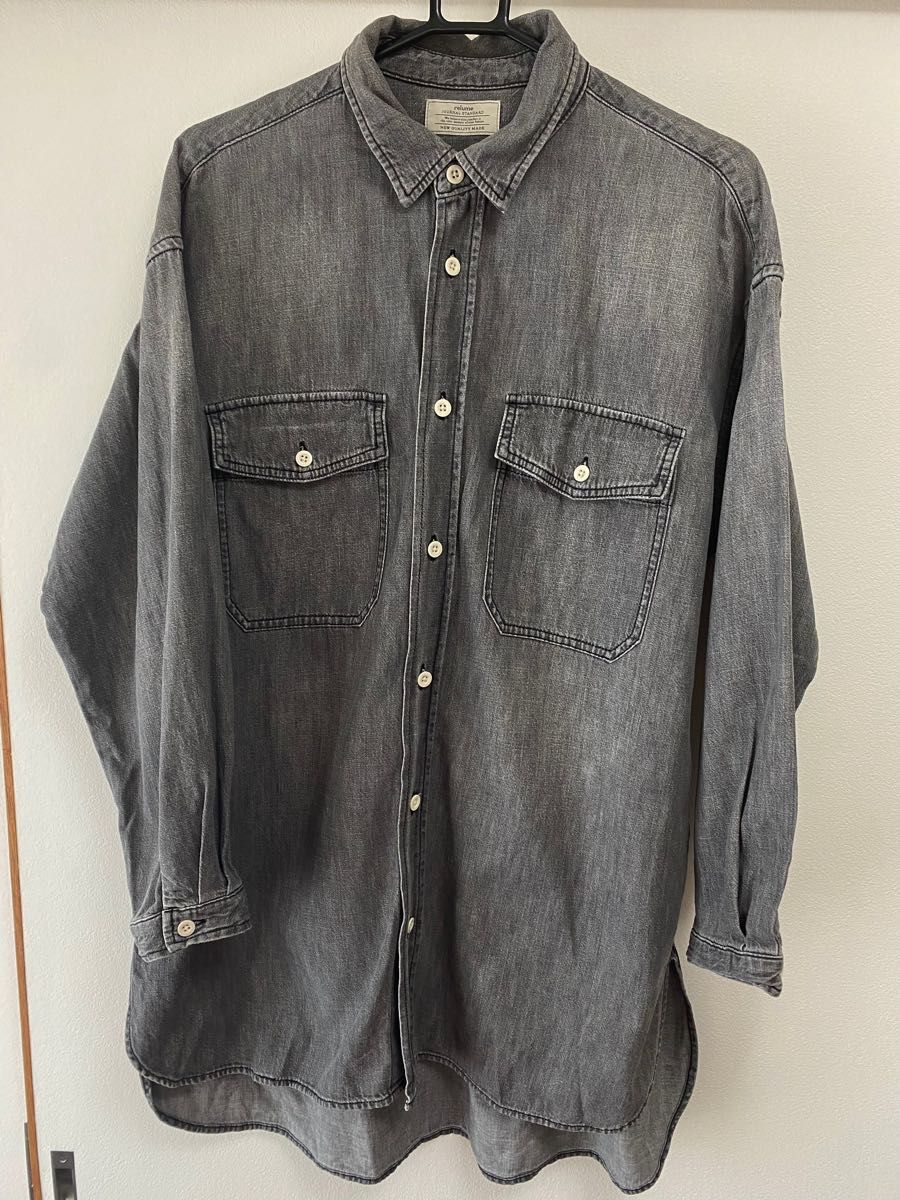 JOURNAL STANDARD relume ダンガリーロングテールシャツ デニム JOURNAL STANDARD relume ダンガリーロングテールシャツ デニム
