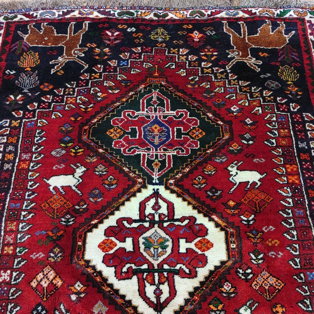 ペルシャ絨毯 AD604 手織り　シーラーズ産 183x125 cm shiraz 未使用_画像3