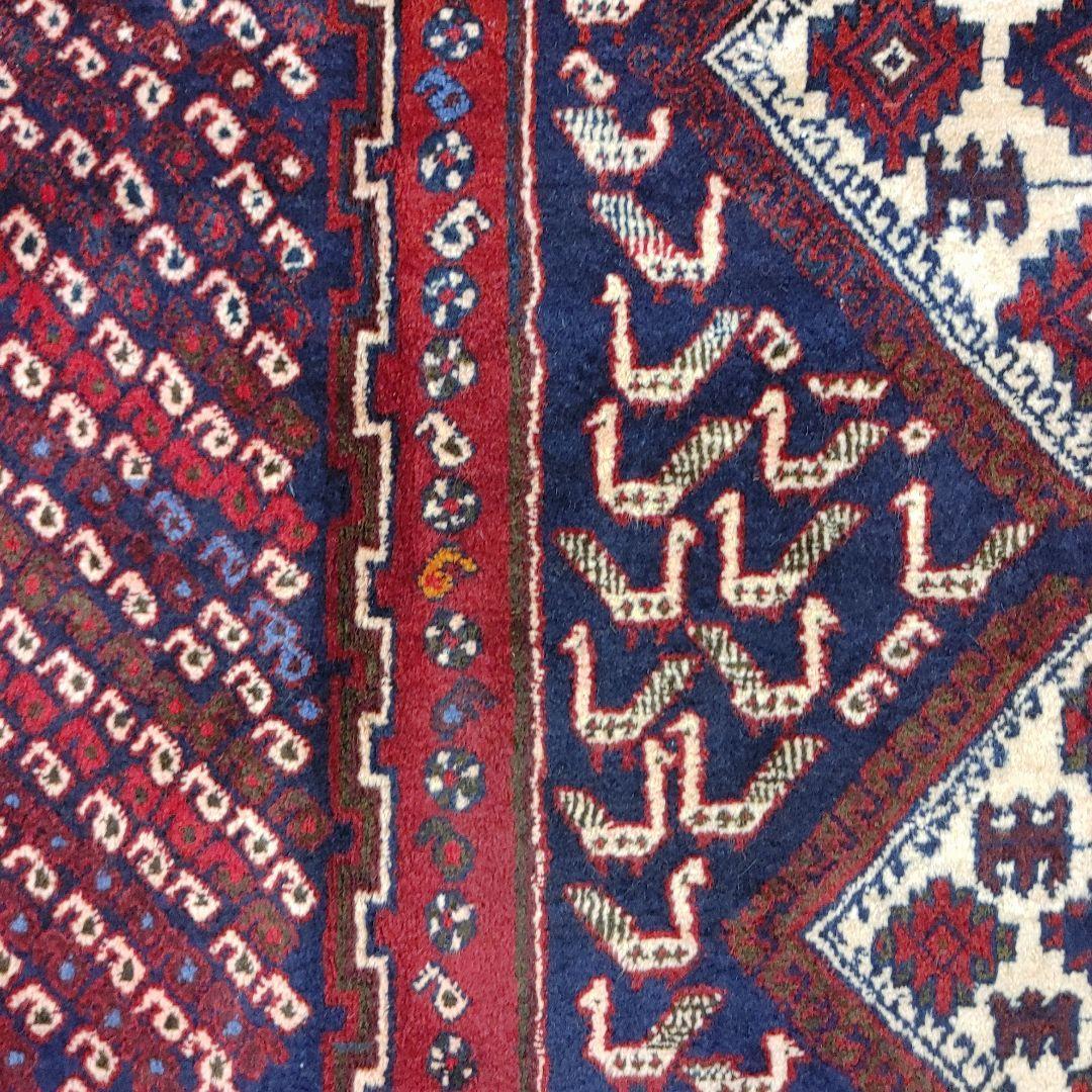 ペルシャ絨毯 AD363 手織り 草木染　スィールジャーン産 187x124 Sirjan_画像4