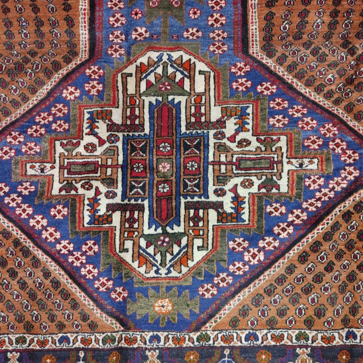 上等ペルシャ絨毯 手織り 草木染 x130 175 スィールジャーン産 Sirjan