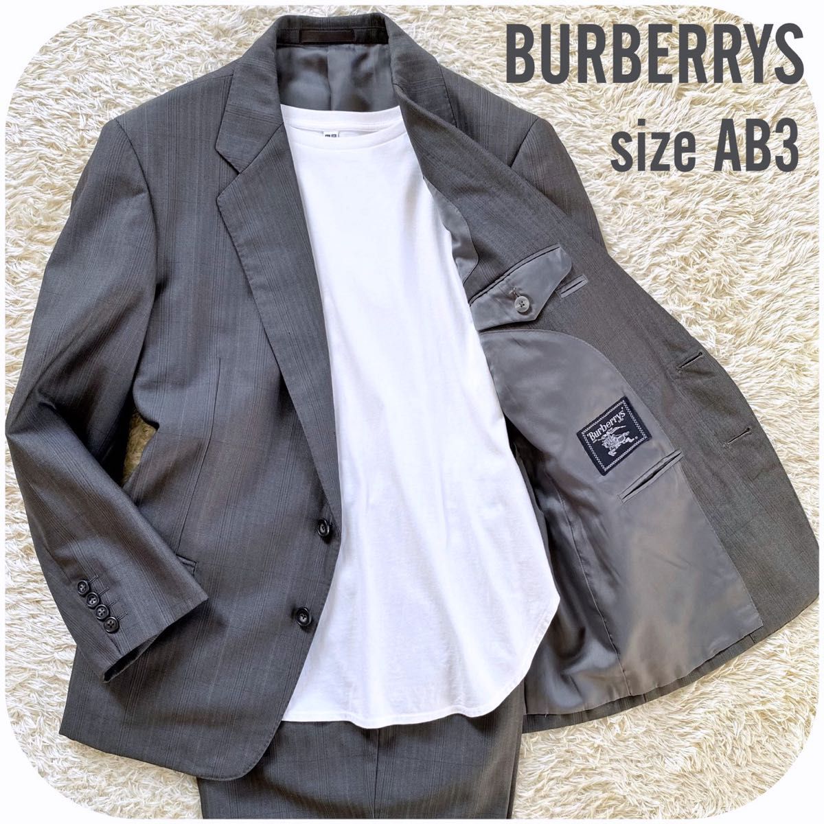 BURBERRYS バーバリーズ 90s ヘリンボーン2Bシングルスーツ 上下