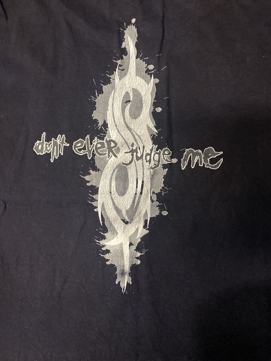 激レア90'S当時物 Slipknot Tシャツ ヴィンテージ サイズXL ブラック バンドTシャツ スリップノット Tシャツ METALLIC コピーライトの画像5
