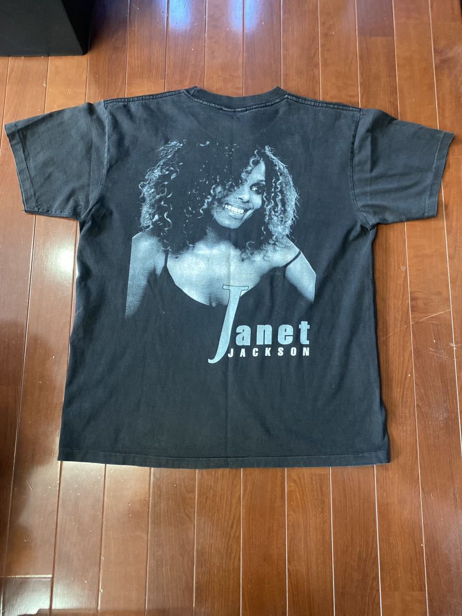 90'S JANET JACKSON Tシャツ　ヴィンテージ　ブラック　ジャネットジャクソン RAP Tシャツ Sade シングルステッチ_画像2