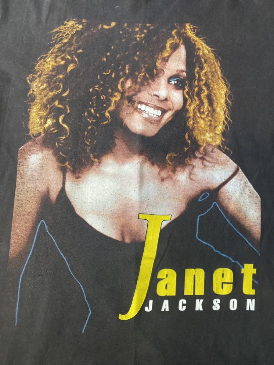 90'S JANET JACKSON Tシャツ　ヴィンテージ　ブラック　ジャネットジャクソン RAP Tシャツ Sade シングルステッチ_画像3