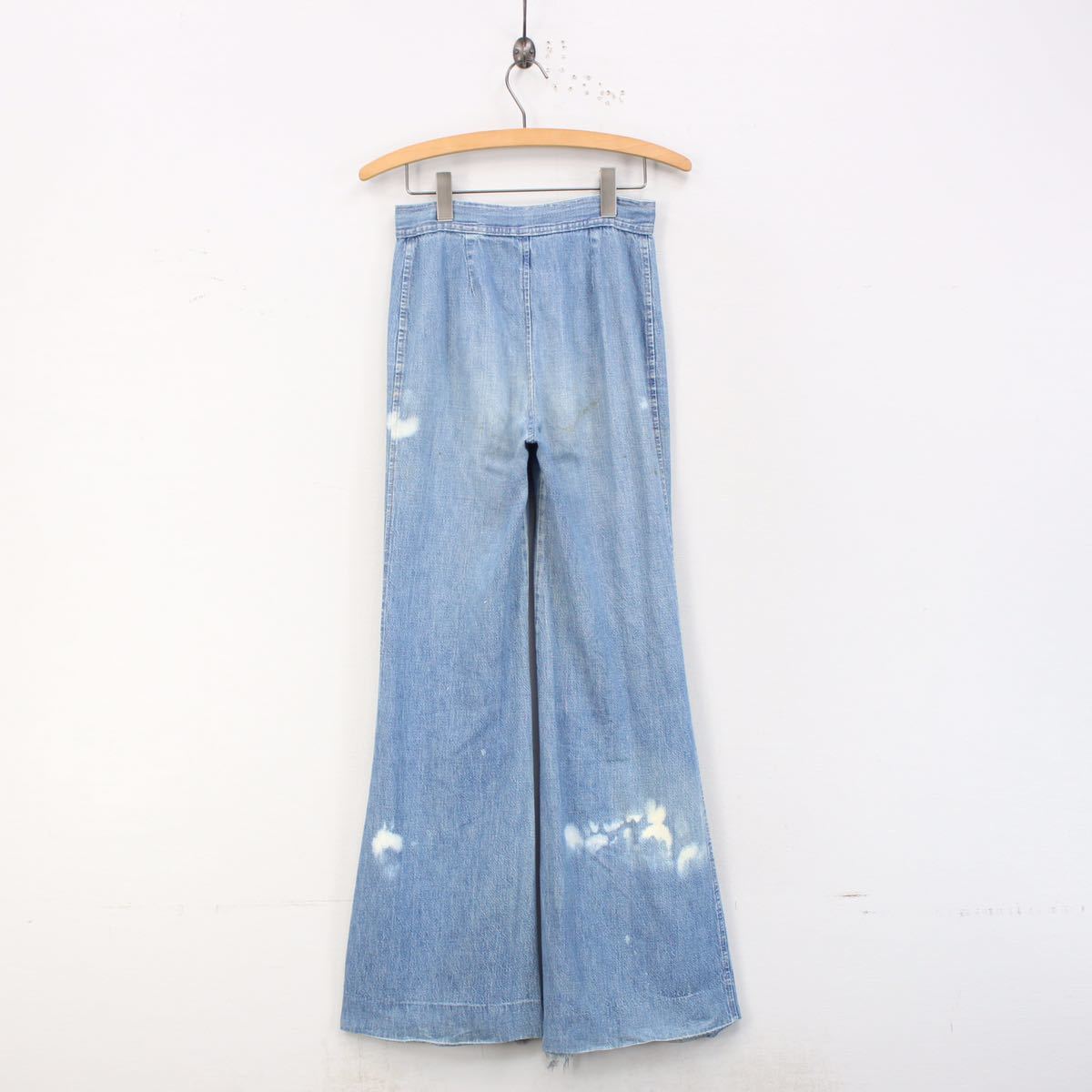 USA VINTAGE DOUBLE ZIP DESIGN DENIM FLARE PANTS/アメリカ古着ダブルジップデザインフレアデニムパンツ_画像4