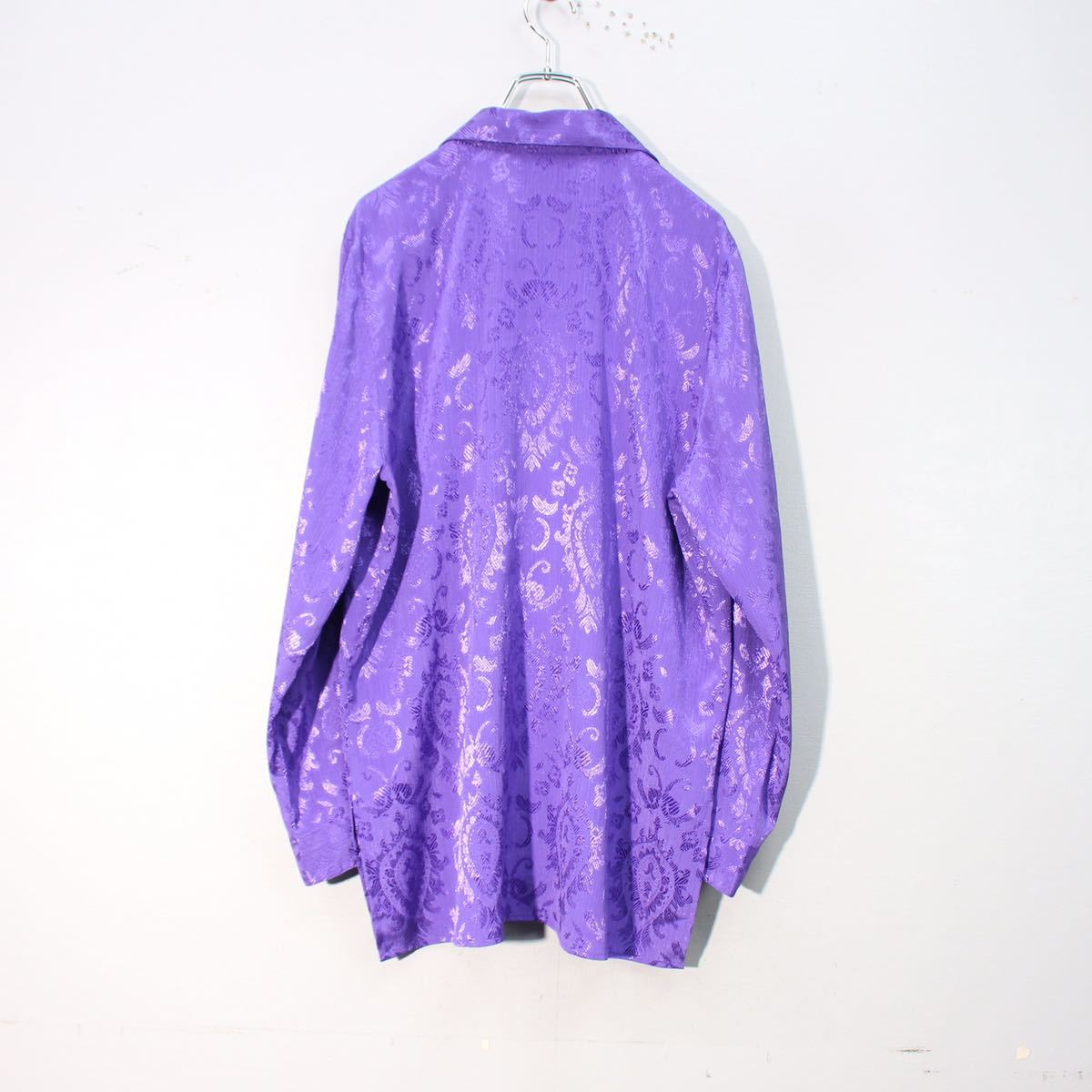 USA VINTAGE Christie&Jill EMBROIDERY JACQUARD DESIGN CHINA SHIRT