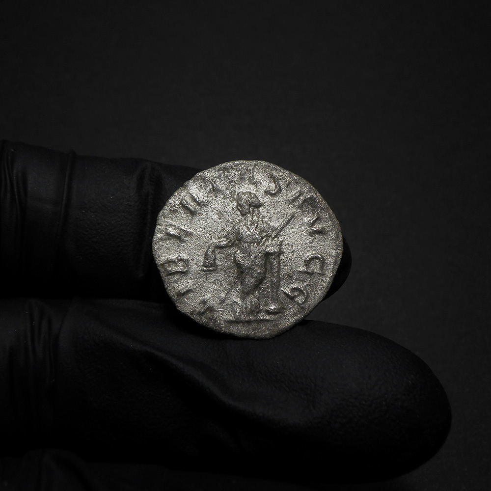 【古代ローマコイン】Trebonianus Gallus（トレボニアヌス・ガッルス）クリーニング済 シルバーコイン 銀貨 アントニニアヌス(Au7Htfk2N7)_画像6