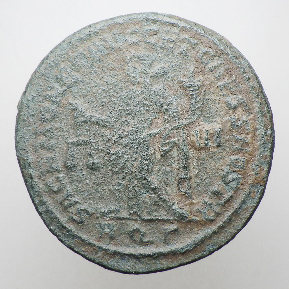 【古代ローマコイン】Constantius I Chlorus（コンスタンティウス・クロルス）クリーニング済 ブロンズコイン 銅貨 フォリス(kNLLnuSbm9)_画像2
