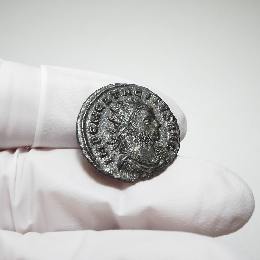 【古代ローマコイン】Tacitus（タキトゥス）クリーニング済 ブロンズコイン 銅貨 アントニニアヌス(W7t95jzU7U)_画像5