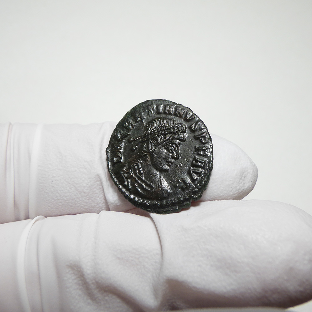 【古代ローマコイン】Gratian（グラティアヌス）クリーニング済 ブロンズコイン 銅貨(w7kbnx832P)_画像4