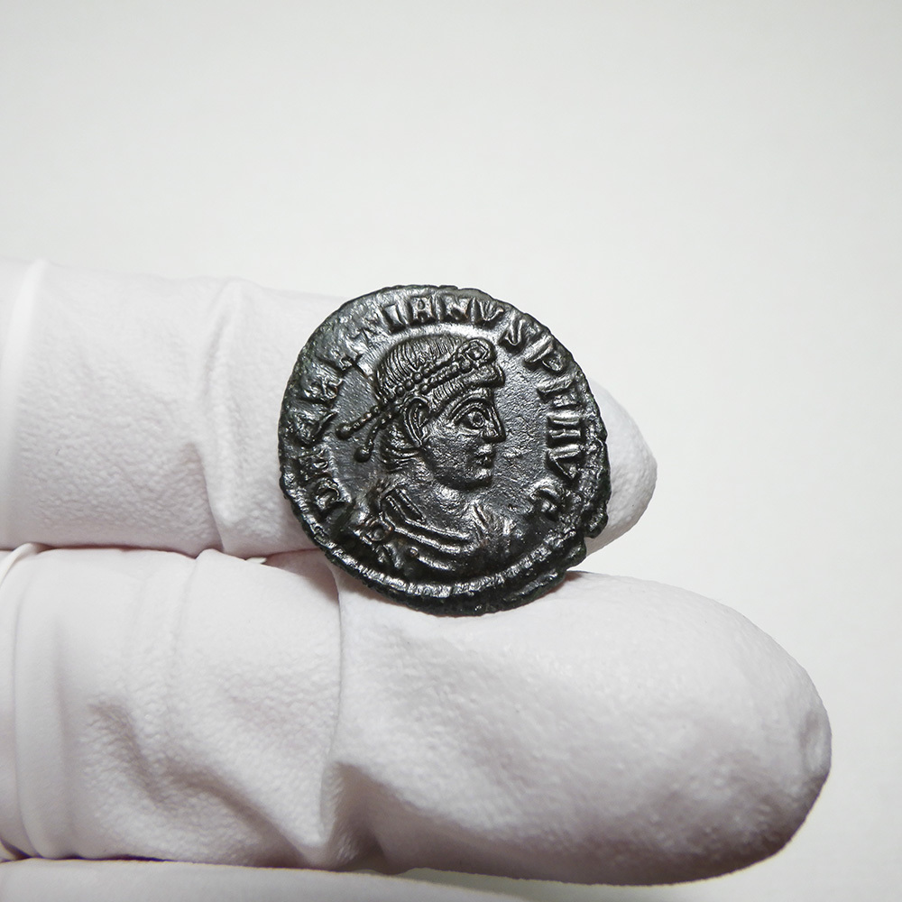 【古代ローマコイン】Gratian（グラティアヌス）クリーニング済 ブロンズコイン 銅貨(w7kbnx832P)_画像3