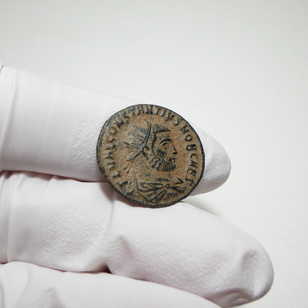 【古代ローマコイン】Constantius I Chlorus（コンスタンティウス・クロルス）クリーニング済 ブロンズコイン 銅貨(m_rKUZGupK)_画像5