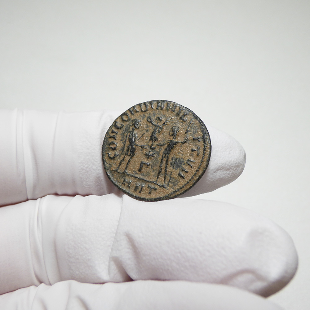 【古代ローマコイン】Constantius I Chlorus（コンスタンティウス・クロルス）クリーニング済 ブロンズコイン 銅貨(m_rKUZGupK)_画像7