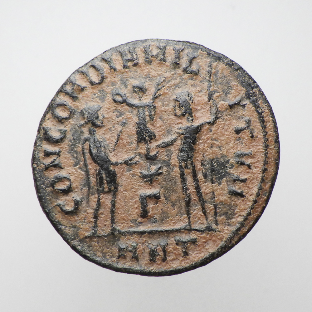 【古代ローマコイン】Constantius I Chlorus（コンスタンティウス・クロルス）クリーニング済 ブロンズコイン 銅貨(m_rKUZGupK)_画像2