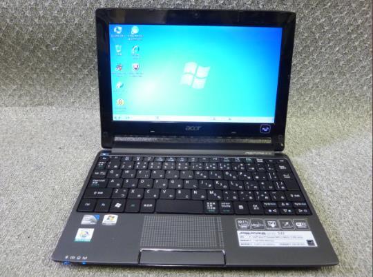 ★Windows XP・7 Starterリカバリ OS選択可 10.1” Acer Aspire One 533 533-KK3G ★ Atom-N450 1.66GHz/2GB/250GB/無線/Webカメラ/2036_画像1