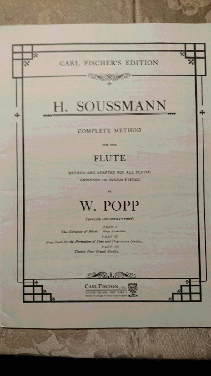  иностранная книга импорт музыкальное сопровождение H.Soussmannss man флейта поэтому. 24. тренировка искривление 24 Grand Studies Carl Fisher's Edition PART Ⅲ