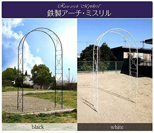  country .. iron made arch * mistake liru1 piece width 114× depth 38× height 210cm pipe diameter 13mm black black iron made iron rose arch free shipping 