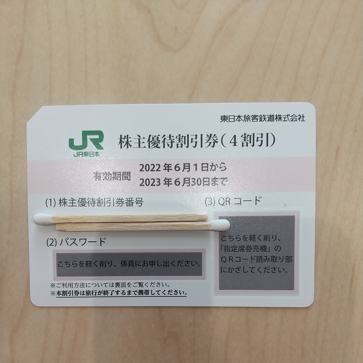 JR東日本 株主優待券_画像1