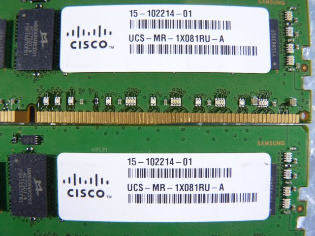 1NOU // 8GB 4枚セット 計32GB DDR4 17000 PC4-2133P-RC0 Registered RDIMM 1Rx4 M393A1G40DB0-CPB2Q 15-102214-01//Cisco UCS B200 M4取外_画像5