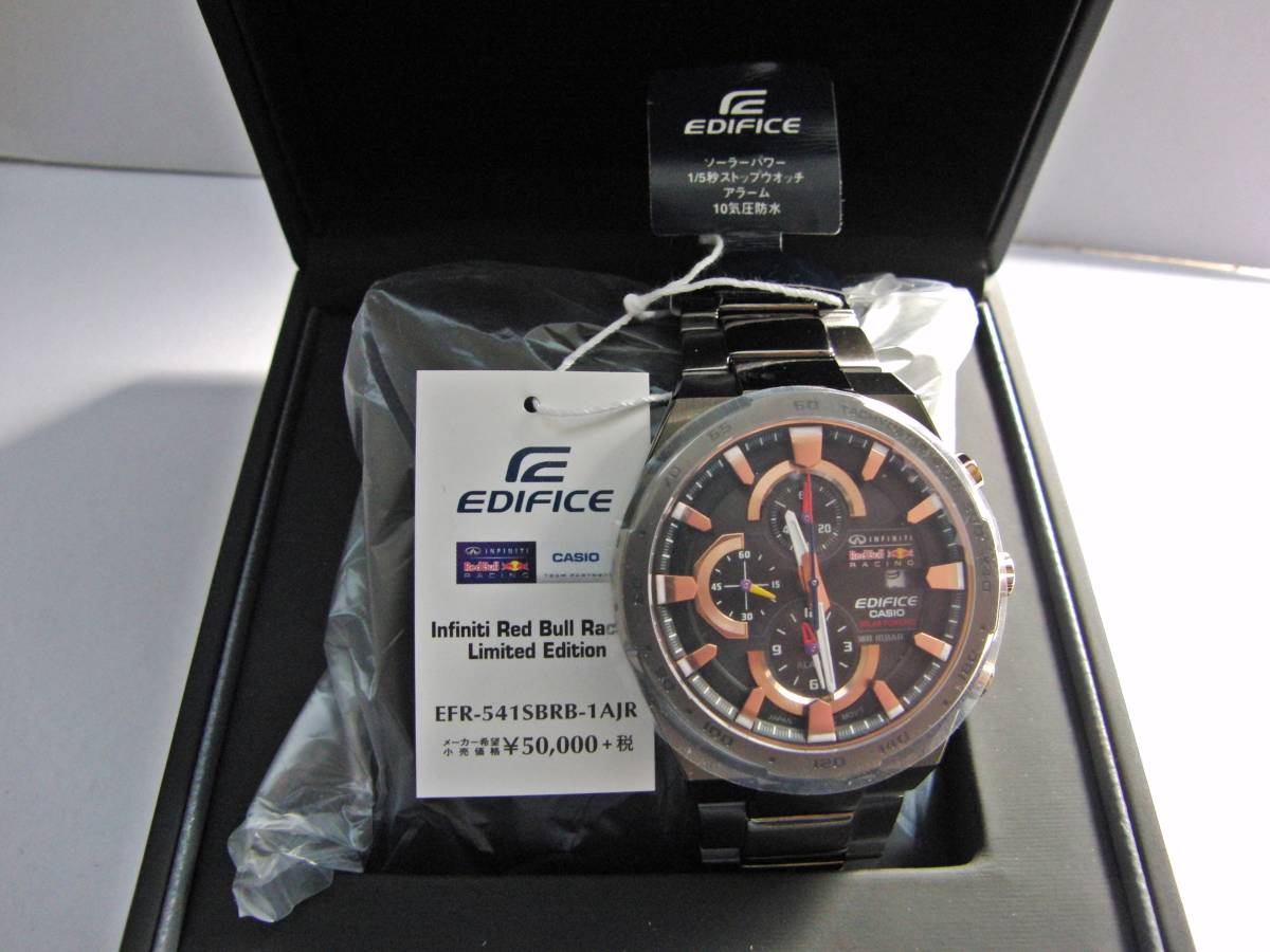 新品 カシオ エディフィス CASIO EDIFICE EFR-541SBRB-1AJR インフィニティ・レッドブル・レーシング・タイアップモデル ソーラー ★限定_画像3