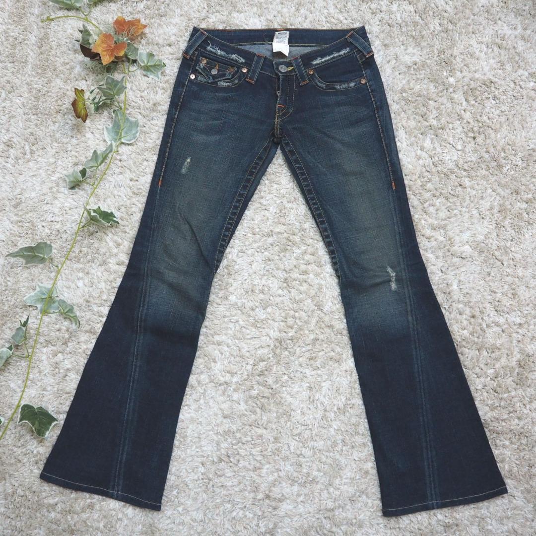 TRUE RELIGION トゥルーレリジョン フレア デニム パンツ w26 TRUE RELIGION トゥルーレリジョン フレア デニム パンツ w26