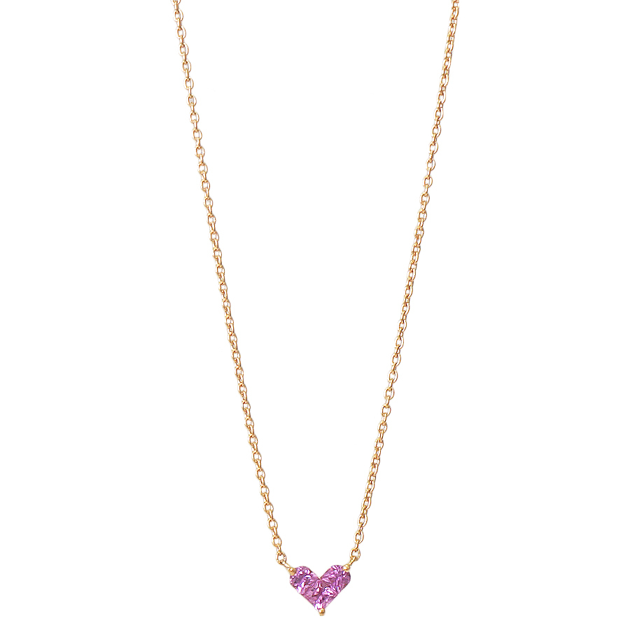  Star Jewelry pendant K18 pink gold sapphire 0.25ct 1.9g Heart lady's jewelry StarJewelry