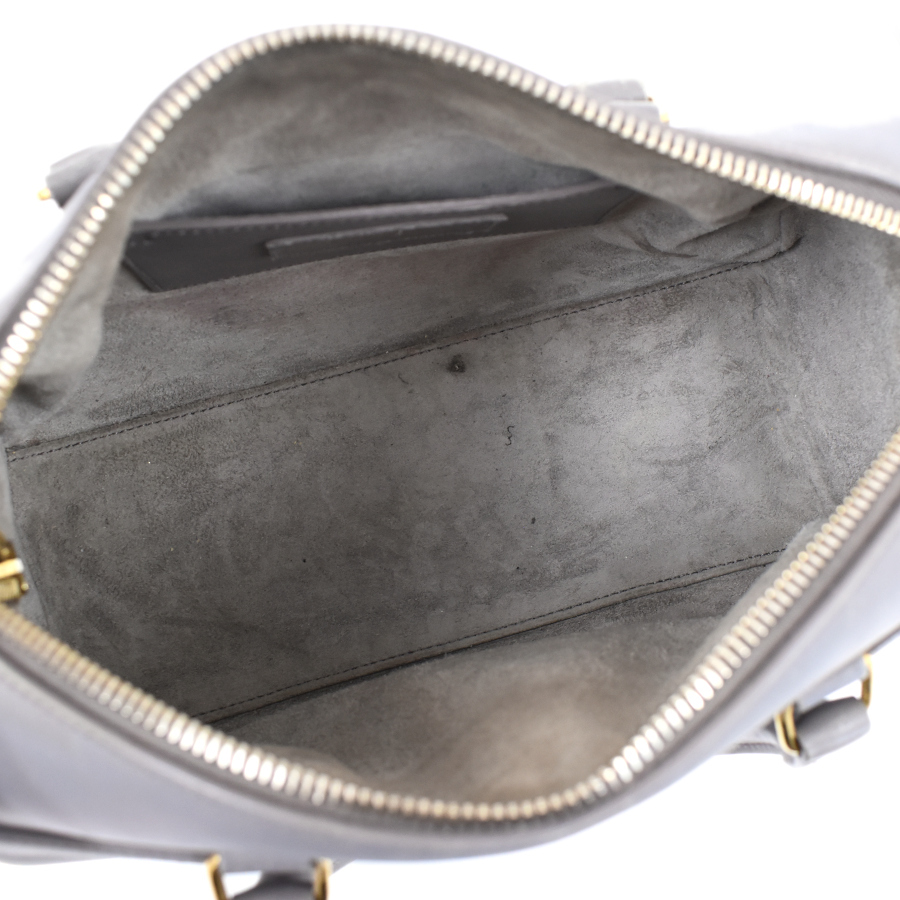 1 пункт ограничение солнечный rolan 2way ручная сумочка кожа серый Gold металлические принадлежности SAINT LAURENT PARIS