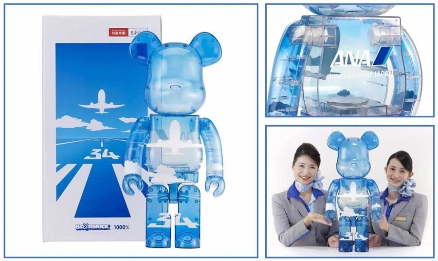 ★＜ANAオリジナル＞ BE@RBRICK for ANA ANAブルースカイ 1000％★_画像4