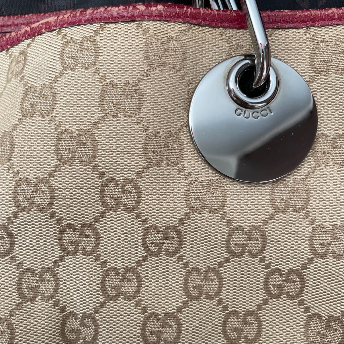 GUCCI  GGキャンバス　トートバッグ　バケツ 保存袋 グッチ ハンドバッグ