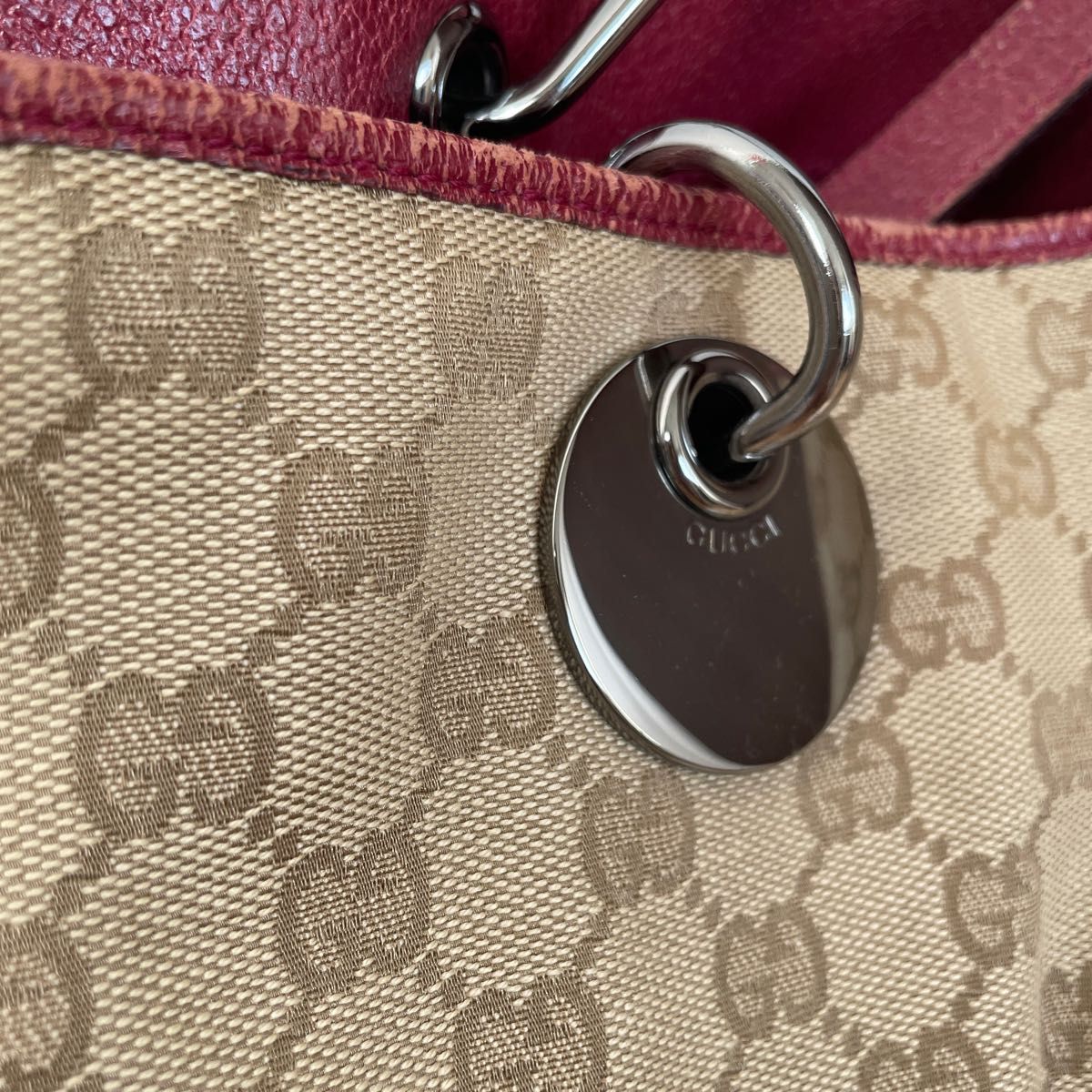 GUCCI GGキャンバス トートバッグ バケツ 保存袋 グッチ ハンドバッグ