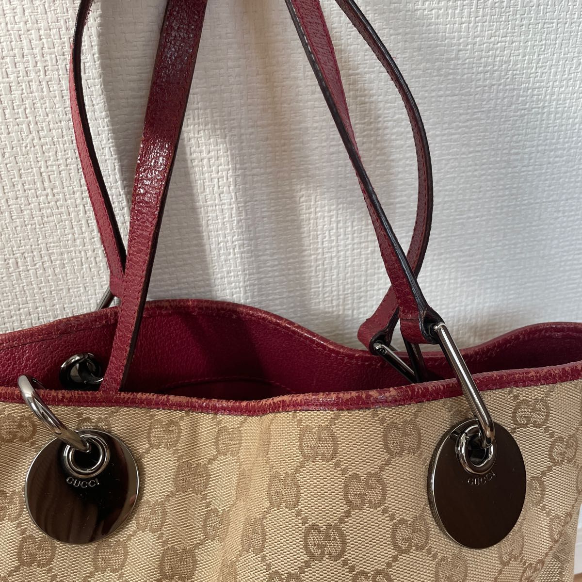 GUCCI  GGキャンバス　トートバッグ　バケツ 保存袋 グッチ ハンドバッグ