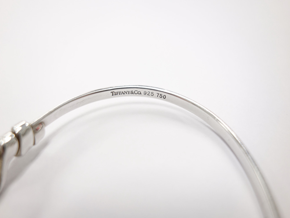 Tiffany & Co ティファニー フック&アイ バングル silver925 18K 750
