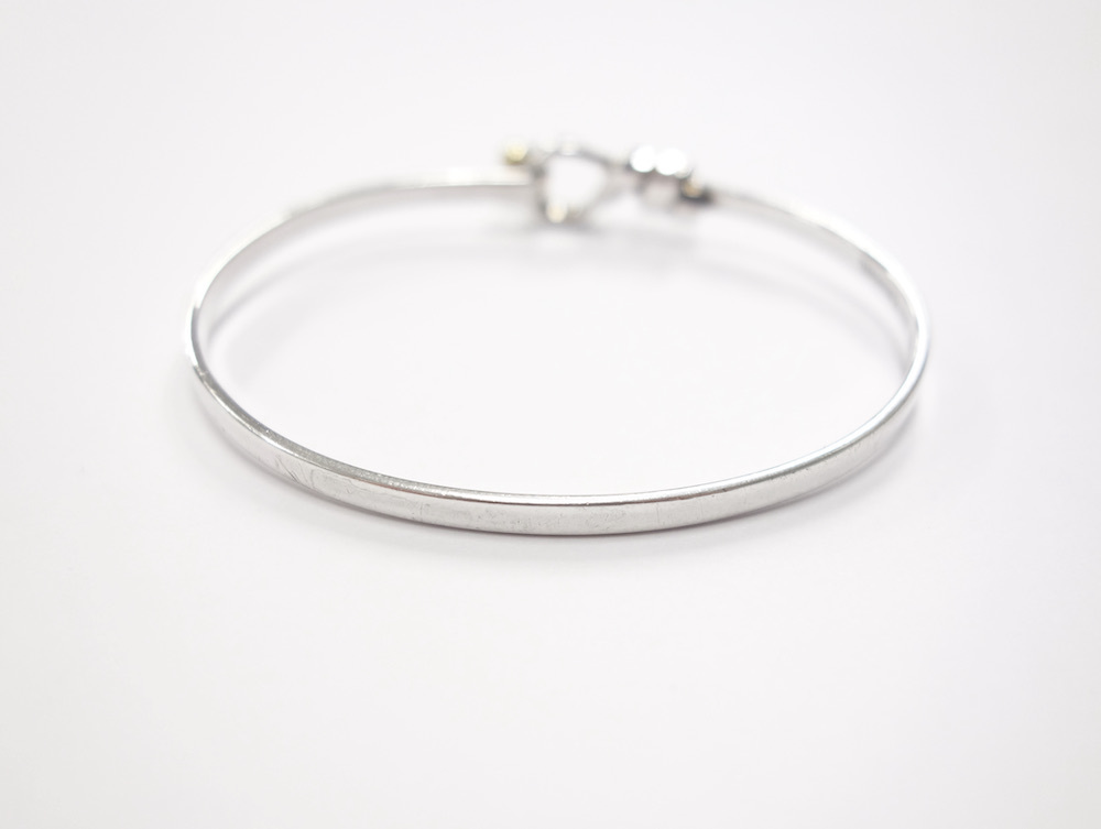 Tiffany & Co ティファニー フック&アイ バングル silver925 18K 750