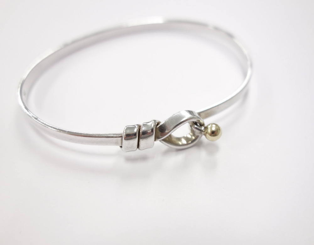 Tiffany & Co ティファニー フック&アイ バングル silver925 18K 750
