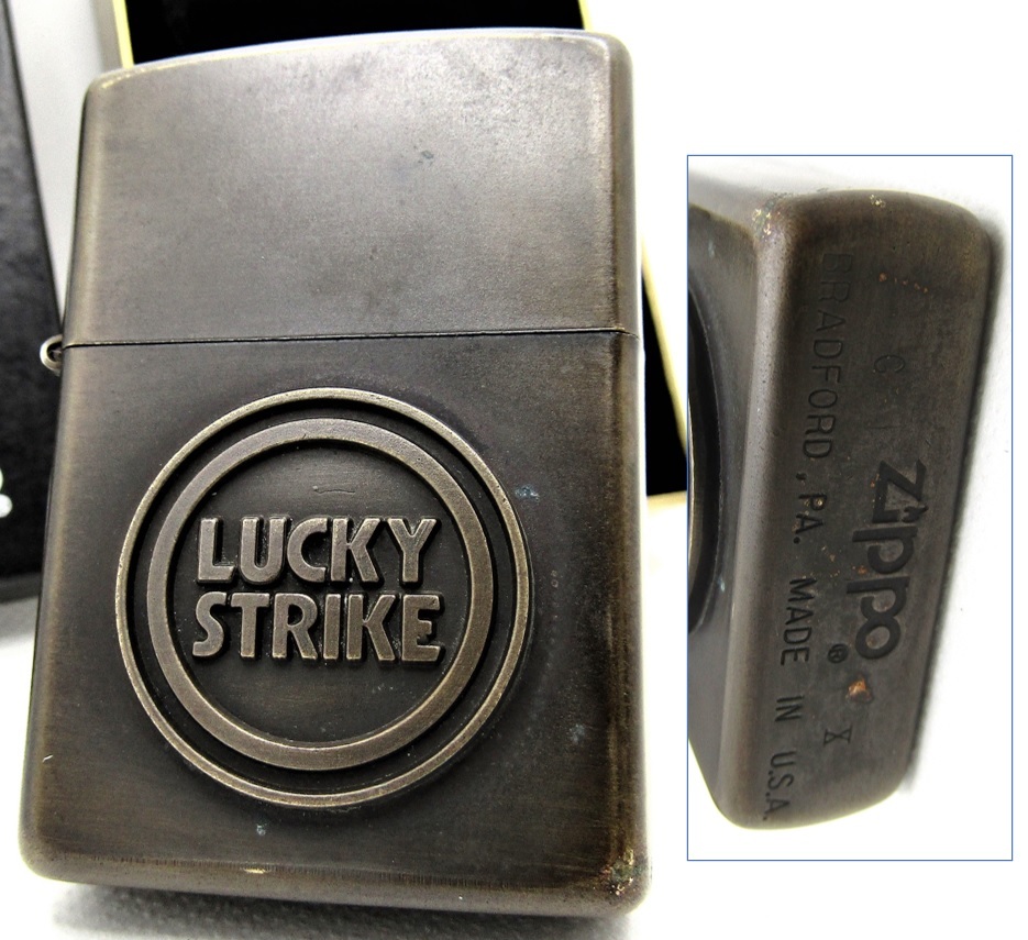 ラッキーストライク Lucky Strike ブラス ロゴメタル zippo ジッポ