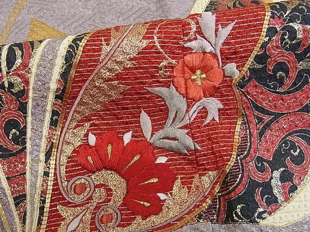 紺×赤 振袖 駒刺繍 舞蝶花文 暈し染め 金彩 mop1106 | www.tegdarco.com