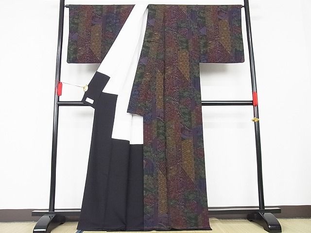 着物屋こころ□極上 前田仁仙 仁仙更紗 小紋・袋帯セット 仁仙花布