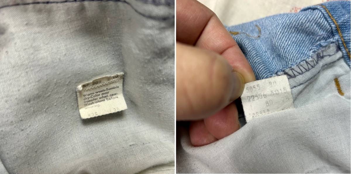 USA古着 70s~80s USA製 Levis 20506 デニムスラックスパンツ 42TALON 36・38 サックスブルー オールド ヴィンテージ リーバイス●172