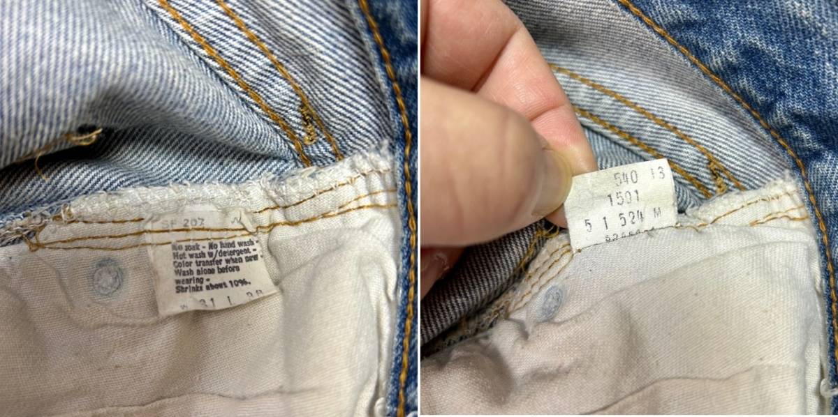 USA古着 80s初期 USA製 Levis 501 赤耳セルヴィッジデニム 31 オールド リーバイス ヴィンテージ 66後期 ペンキ リペア グランジ●176