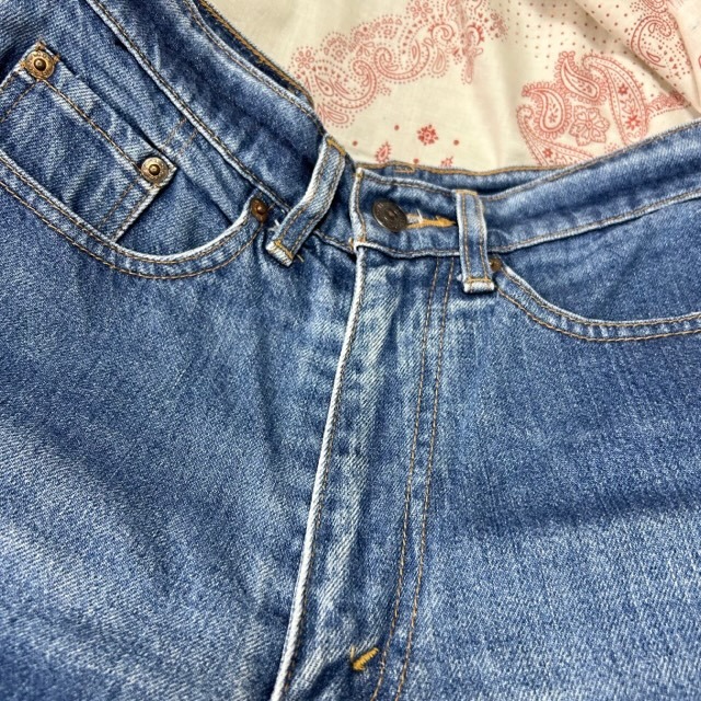 90s Levis W517 ブーツカットデニムパンツ 30 日本製 11号 オールド リーバイス ヴィンテージ ブルーフレア ハイウエスト 91年製 ●313