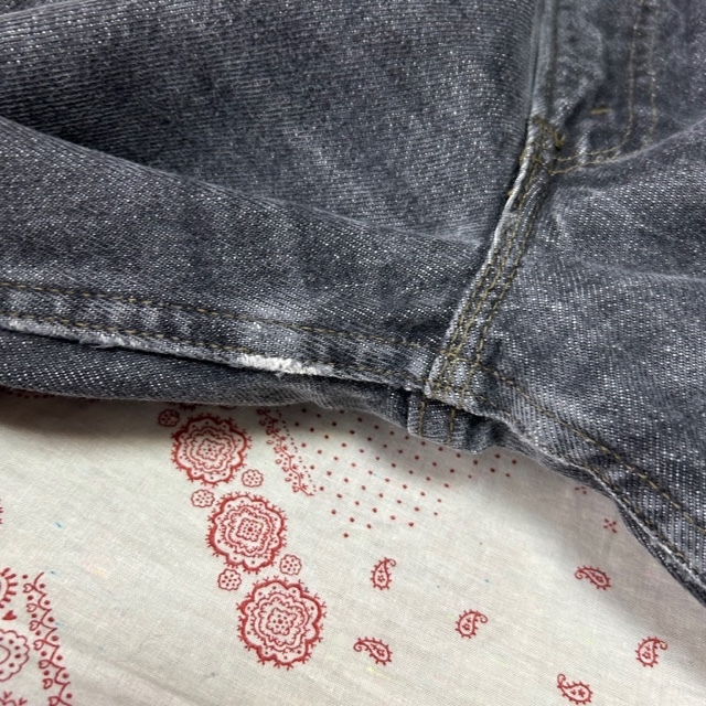 USA古着 90s USA製 Levis 505 先染め ブラックデニムパンツ 29